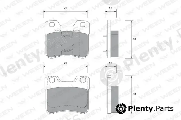 Ween 151-1761 — Brake Pad Set, disc brake
