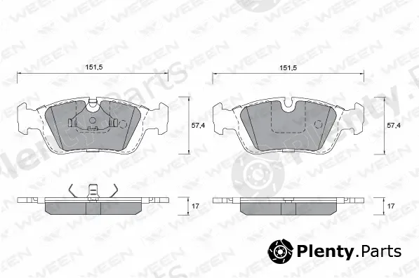 Ween 151-1265 — Brake Pad Set, disc brake