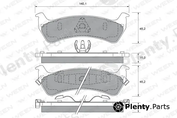 Ween 151-1732 — Brake Pad Set, disc brake