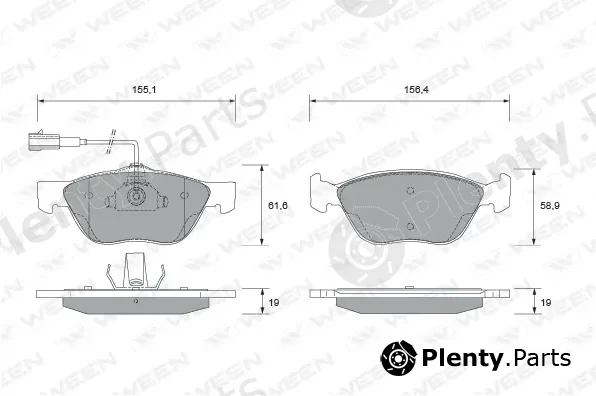 Ween 151-1859 — Brake Pad Set, disc brake