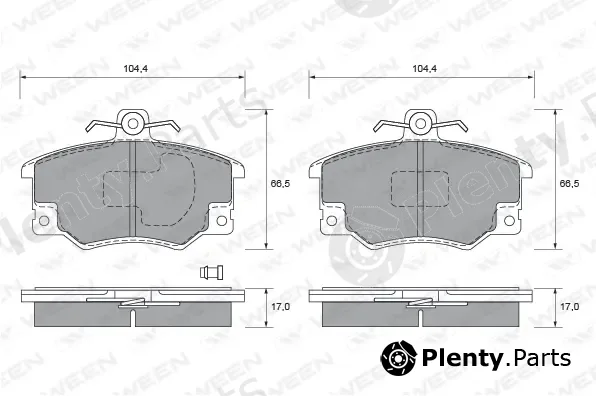 Ween 151-1726 — Brake Pad Set, disc brake