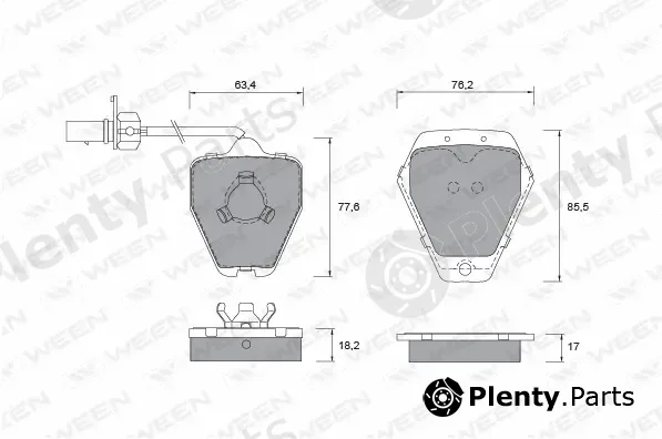 Ween 151-1262 — Brake Pad Set, disc brake