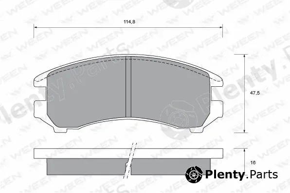 Ween 151-1404 — Brake Pad Set, disc brake