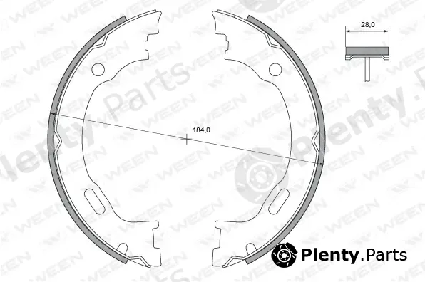 Ween 152-2131 — Brake Shoe Set, parking brake