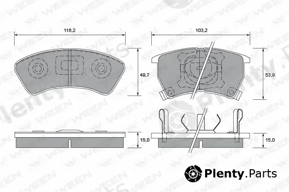 Ween 151-1408 — Brake Pad Set, disc brake