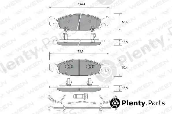 Ween 151-2497 — Brake Pad Set, disc brake