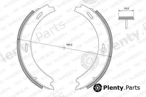 Ween 152-2137 — Brake Shoe Set, parking brake