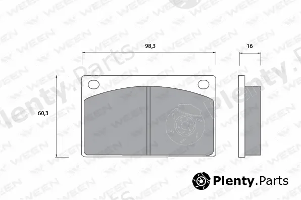 Ween 151-1088 — Brake Pad Set, disc brake