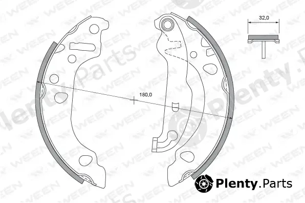 Ween 152-2351 — Brake Shoe Set