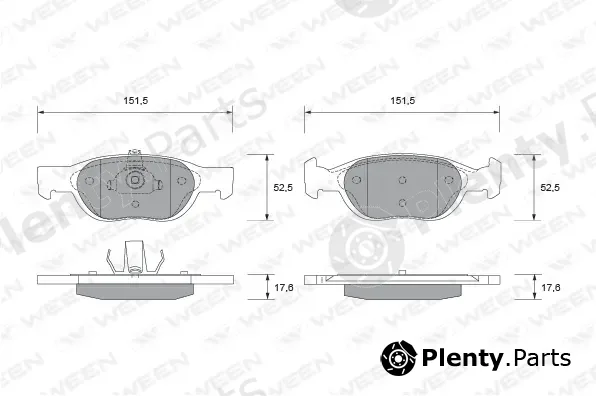 Ween 151-1798 — Brake Pad Set, disc brake