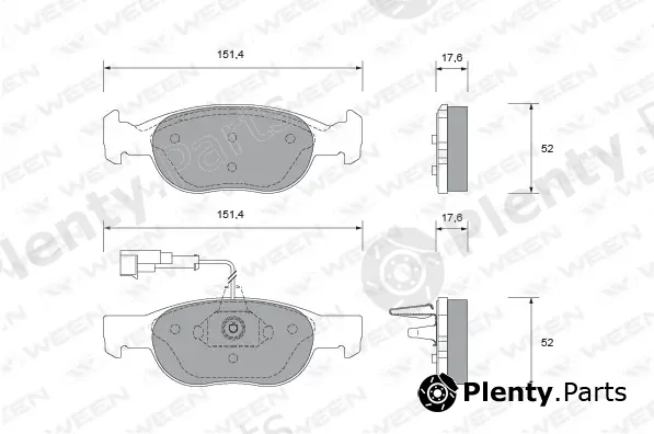 Ween 151-1772 — Brake Pad Set, disc brake
