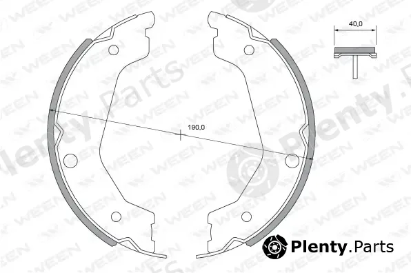 Ween 152-2487 — Brake Shoe Set, parking brake