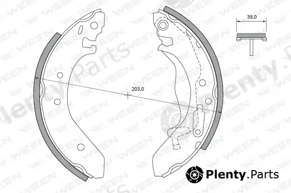Ween 152-2102 — Brake Shoe Set