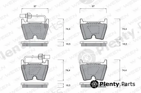 Ween 151-1047 — Brake Pad Set, disc brake