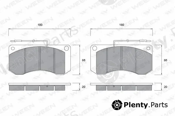 Ween 151-1037 — Brake Pad Set, disc brake