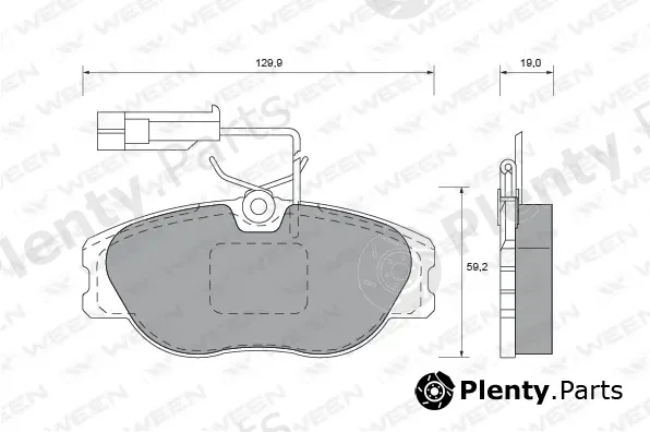 Ween 151-1602 — Brake Pad Set, disc brake