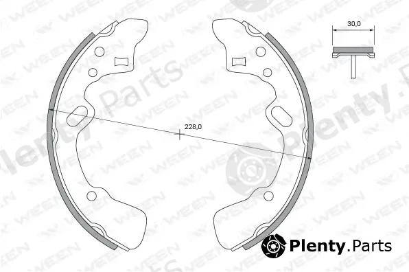 Ween 152-2368 — Brake Shoe Set