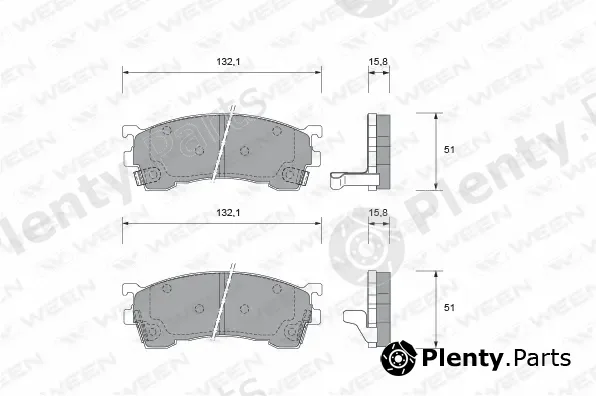Ween 151-1665 — Brake Pad Set, disc brake