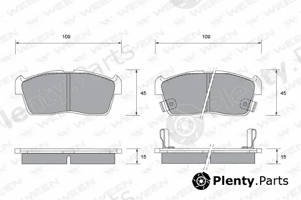 Ween 151-1399 — Brake Pad Set, disc brake