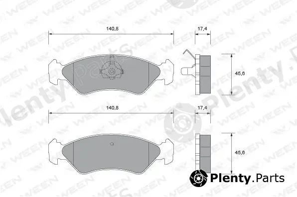 Ween 151-1554 — Brake Pad Set, disc brake