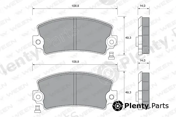 Ween 151-1505 — Brake Pad Set, disc brake