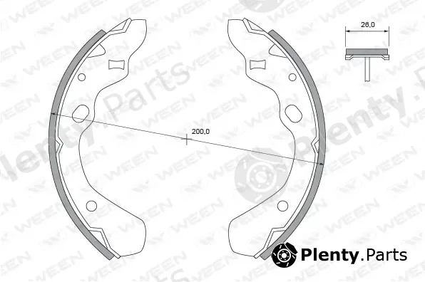 Ween 152-2332 — Brake Shoe Set