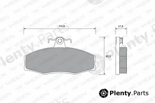 Ween 151-1016 — Brake Pad Set, disc brake