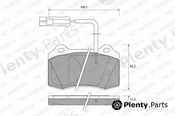 Ween 151-1707 — Brake Pad Set, disc brake