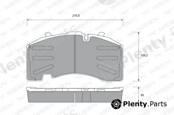 Ween 151-1584 — Brake Pad Set, disc brake
