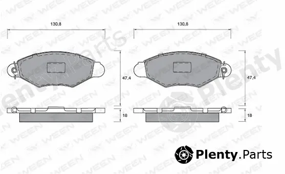Ween 151-1334 — Brake Pad Set, disc brake