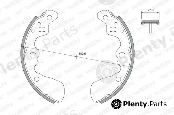 Ween 152-2399 — Brake Shoe Set