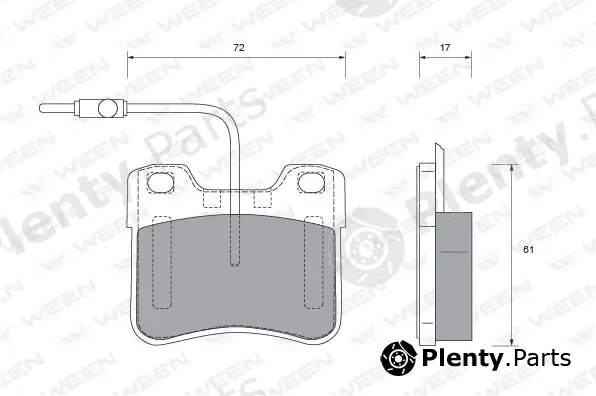 Ween 151-1583 — Brake Pad Set, disc brake