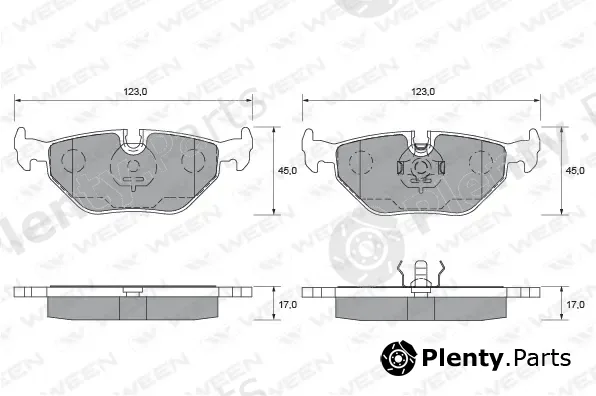 Ween 151-1644 — Brake Pad Set, disc brake
