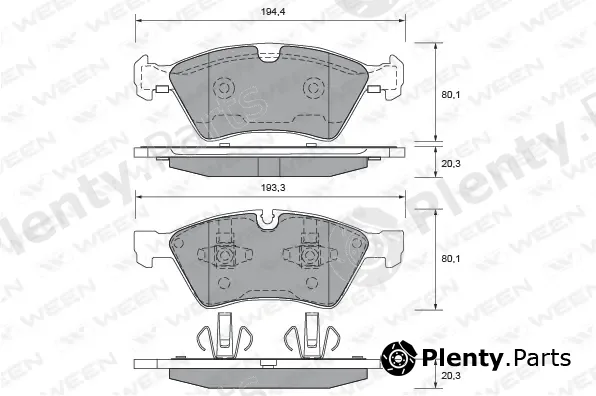 Ween 151-2704 — Brake Pad Set, disc brake