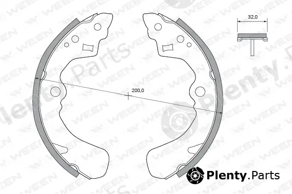 Ween 152-2376 — Brake Shoe Set
