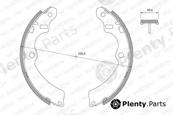 Ween 152-2335 — Brake Shoe Set