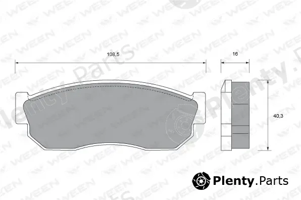 Ween 151-2091 — Brake Pad Set, disc brake
