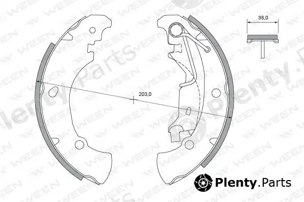 Ween 152-2475 — Brake Shoe Set