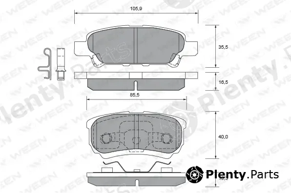 Ween 151-2725 — Brake Pad Set, disc brake
