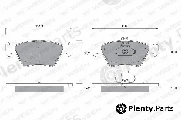Ween 151-1139 — Brake Pad Set, disc brake