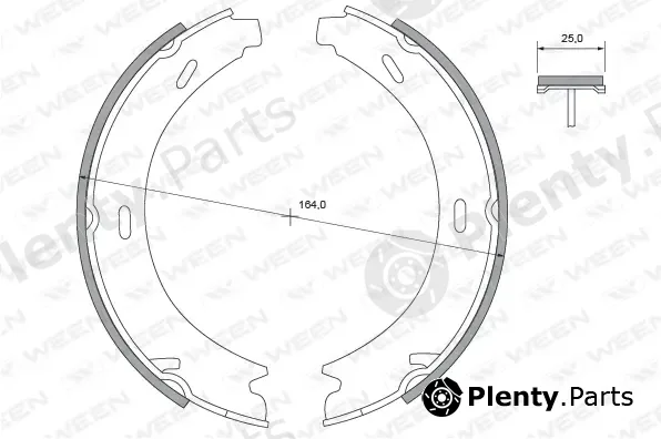 Ween 152-2397 — Brake Shoe Set, parking brake