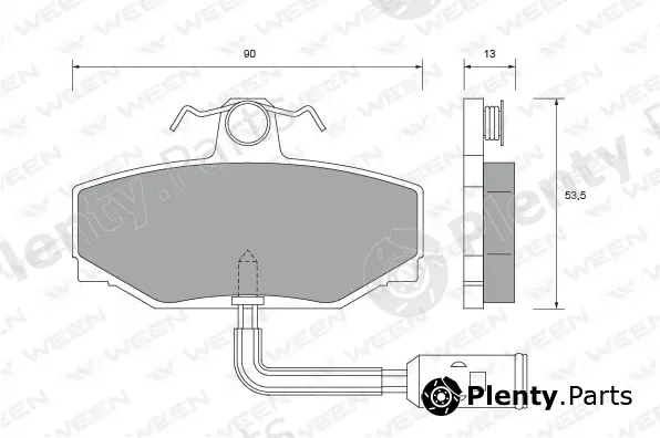 Ween 151-2496 — Brake Pad Set, disc brake