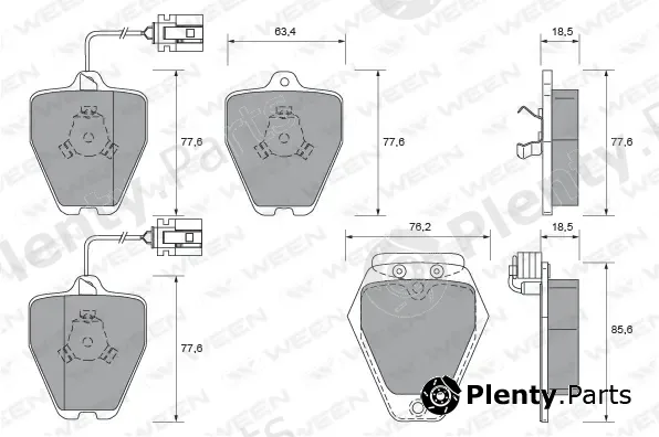 Ween 151-1687 — Brake Pad Set, disc brake