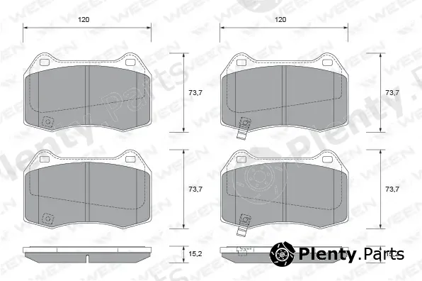 Ween 151-2343 — Brake Pad Set, disc brake