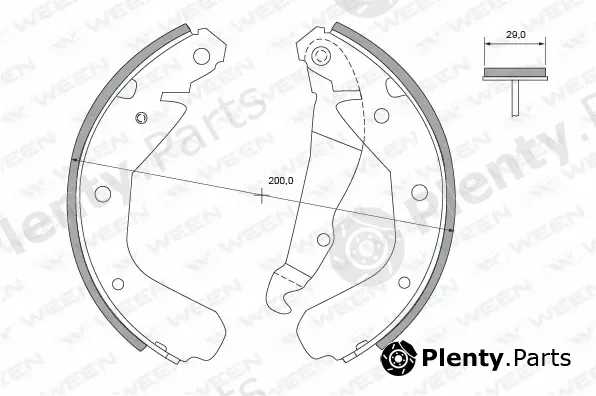 Ween 152-2208 — Brake Shoe Set