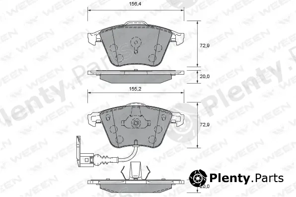Ween 151-2628 — Brake Pad Set, disc brake