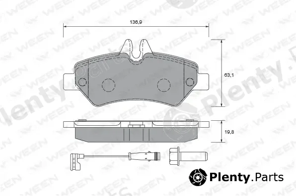 Ween 151-2635 — Brake Pad Set, disc brake