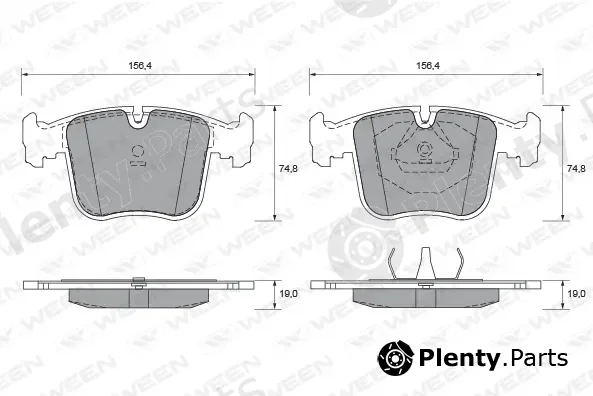 Ween 151-1650 — Brake Pad Set, disc brake