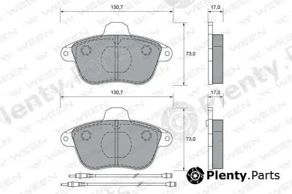 Ween 151-1625 — Brake Pad Set, disc brake