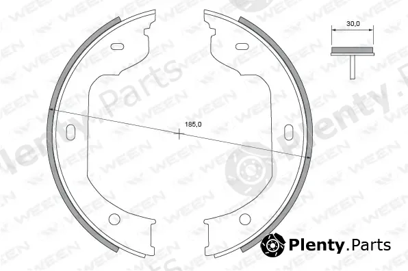 Ween 152-2134 — Brake Shoe Set, parking brake